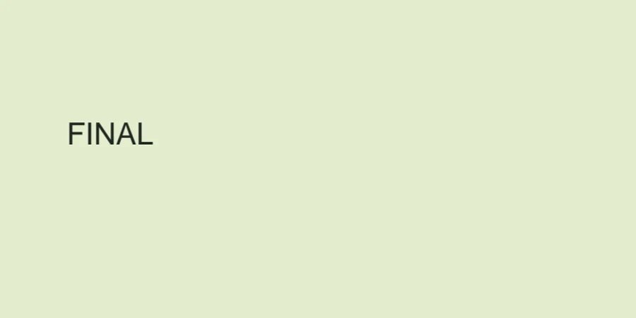 Rendered exported PDF with FINAL on a pale green background